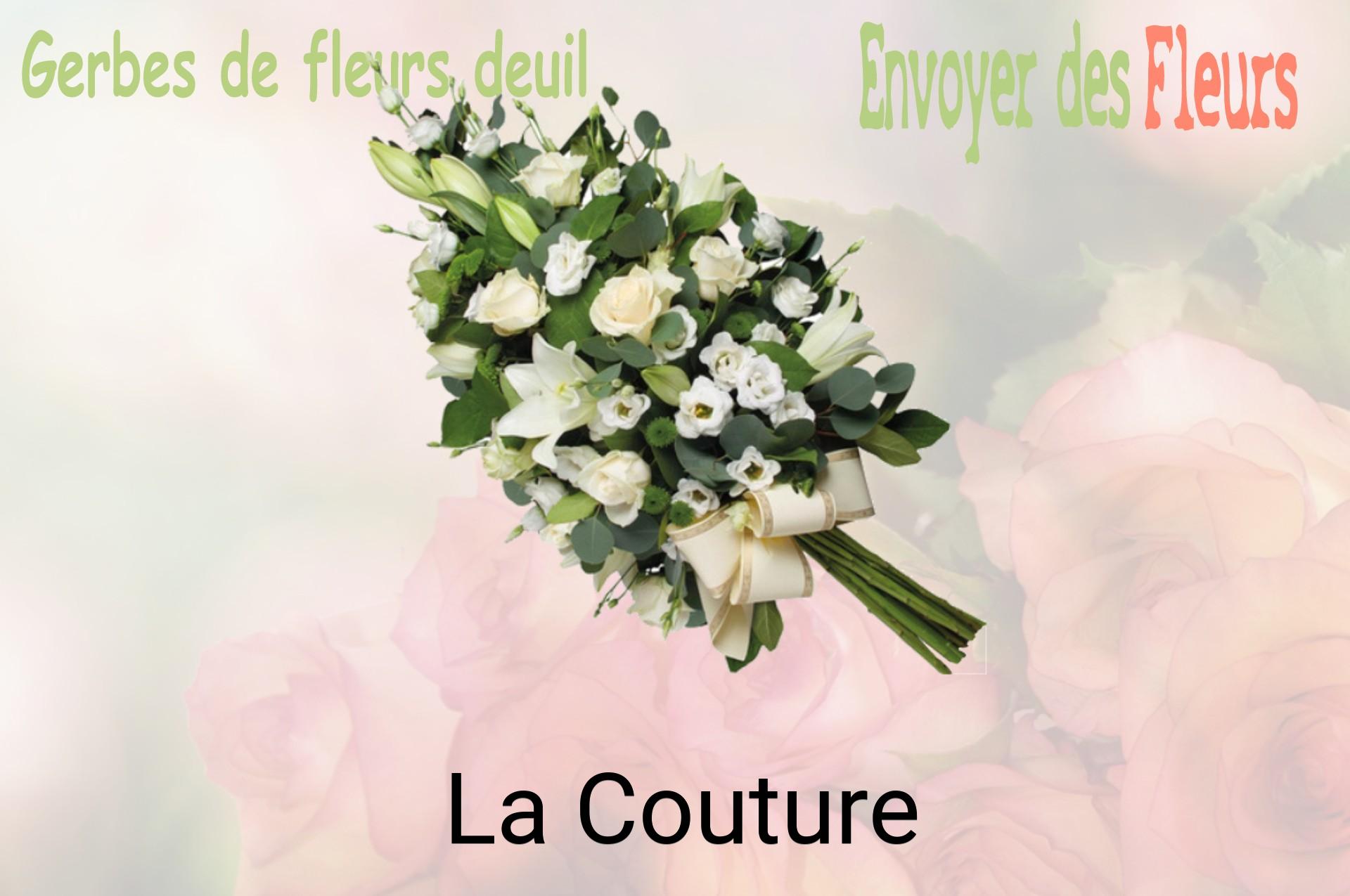 Gerbe de fleurs de deuil livrée à La Couture